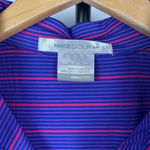 Nike Golf Purple Striped Dri-Fit Short Sleeve Polo Shirt Photo 4