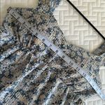 Eyeshadow Blue and Cream Patterned Mini Dress Size Medium Photo 11