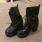 Skechers Sketchers Platform Black LaceUp Boots Photo 1