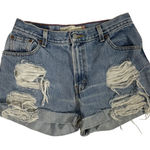 Levi's Vintage  550 Cutoff Jean Shorts‎ Women's 12 Distressed 2005 USA Red Tab Photo 0