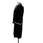 St. John Santana Knit Skirt Suit Blazer Set Two Piece Black Stripe Size 6 Photo 5