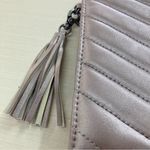 Neiman Marcus  Women's Purse Metallic‎ Neutral Clutch Flap Top Magnetic Closure Photo 8