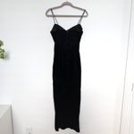VTG 90s De Laru Womens Velvet Dress Size S Black Maxi Romantic Goth Glam‎ Photo 6