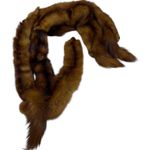 Vintage Brown Mink Fur Collar Wrap Stole Scarf Genuine Real Fur Photo 0