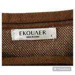 Ekouaer  Knit Floral Long Sleeve Top Photo 3