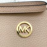Michael Kors Blush Pink Nude Beige Large Zip Clutch Wallet Wristlet Photo 8