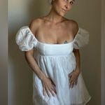 Princess Polly White Babydoll Dress Puff Sleeve US 6 Party Photo 0