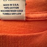 Sporty & Rich Unisex Women’s & Men’s Orange Long Sleeve Cotton Tee Size Small Photo 3