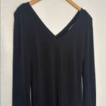 Joseph Ribkoff LBD Black Button Dress V Neck Split Back Size 10 Classic Party Photo 1