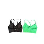 Gymshark  Vital Seamless V Neck Sports Bra Sweat Seamless Bundle Brown/Green S Photo 1