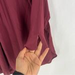 NYDJ ‎ 3/4 Perfect Pintuck Blouse Grenache Chiffon NWT Size S Photo 9