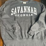 Heather Gray Crewneck Sweater with Ribbed Details Size M Photo 0