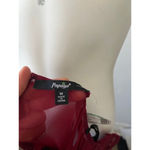 Papaya NWT Burgundy Wine red V neck strappy lace front sheer bandage dress M Photo 6