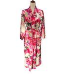 NWT Natori Sofia Kimono Robe in Chanpagne Winter White Floral Robe S Photo 5