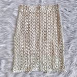 Free People  -white ivory cream crochet knit skirt Photo 2