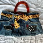 Handmade  Levi Denim Tote Bag with Design and Handle Photo 0