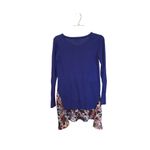 LOGO By Lori Goldstein XS Cardigan Sweater Cotton Cashmere Fairy Whimsical Blue Photo 2