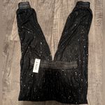 WHY Dress Black Sequin Joggers NWT New Years Eve Party Pants Small Sparkle Photo 8