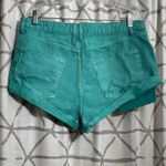 Wild Fable  Highest Rise Cheeky Aqua Jean Shorts Photo 3