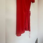 Babaton  Aritizia Elegant Red Wrap Dress Photo 1
