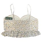 Wild Fable Women's Peach Floral Eyelet Ruffle Sleeveless Corset Crop Top Size XL Photo 1