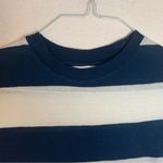 Rollas womens medium short sleeve shirt blue and white stripe casual basic Photo 7