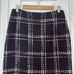 Harold’s Tweed plaid wool blend fringe hem pencil skirt Black Size 6 Photo 2