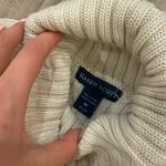 Karen Scott  Beige Cable Knit Turtleneck Sweater Photo 1
