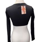 Molly green Long Sleeve Black Crop Top Photo 1