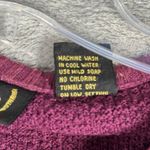 Measure Up Sweater Womens Large Maroon Bow Bohemian Preppy Feminine Cottagecore Purple Photo 6