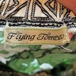 Flying Tomato Green Pink Tropical Palm Leaf Off The Shoulder High Low Midi Dress Photo 5