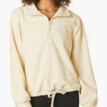 Victoria’s Secret PINK pastel butter yellow 1/4 zip sweatshirt Photo 0