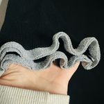 See By Chloe Women's Black Sweater Wool Ruffle Tie Back Mini Dress Size Medium Photo 6