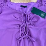 Wild Fable Women's Vibrant Purple Flutter Short Sleeve Top - Size Small - NWT Photo 2