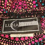 Luna Vintage Chix 90s Black Paisley Chiffon Midi Skirt Size Small Photo 5