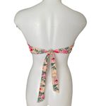 Cabana Del Sol women's size large pink and green strapless stretch bikini top Photo 5