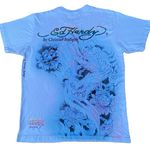 Ed Hardy Vintage  Christian Audigier Peacock Iridescent Rainbow Graphic T-shirt Photo 1