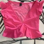 Cute Women’s crop top. Low cut. Dressy. Casual. Summer. Ruffled. EUC. XS Photo 1