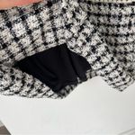 ZARA  Tweed Mini Shift Short Sleeve Mini Dress in Black and White Womens Medium Photo 5