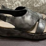 Antelope  Pewter Leather Platform Sandals Size 41 Photo 0