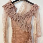 House Of CB  Sorrel Tulle Asymmetric Minidress in Blush Size Small Photo 4