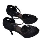 Bonnibel Jazz Salsa Latin Dance Shoes Dancing Sexy Heels Rhinestone Black Heels Size 7.5 Photo 0