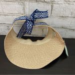 SEA & GRASS X Fabfitfun Straw Visor with Ribbon Photo 9