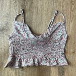 Dress Forum  Floral Tie Front Crop Top M Cottagecore Peplum Tank Y2K Photo 1