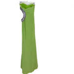 JASZ Dress Strapless Gown Open Side with Rhinestones Bright Green Size 00 NWT Photo 3