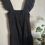 Black ruffle Mini Dress Size M Photo 2