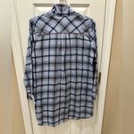 UGG  Flannel button down pajama shirt size Small blue Photo 1
