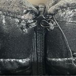 ZARA NWT Metallic Silver Voluminous Short Dress Spaghetti Strap Ruffle Size Med Photo 4