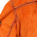 Beverly Hills Leather Club Orange Faux Suede Embroidered Boho Jacket, Fits M/L Size undefined Photo 7