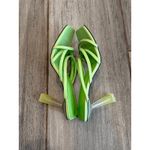 Charles and Keith  Mules Women 37 Green Strappy Transparent Heel Trendy Chic Sandal Photo 7